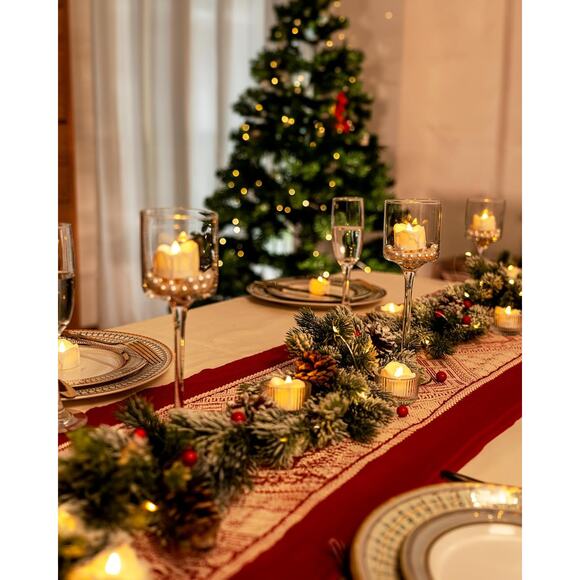 10 Flameless Flickering Timer Tea Lights - Auto On/Off - Picture 5 of 8